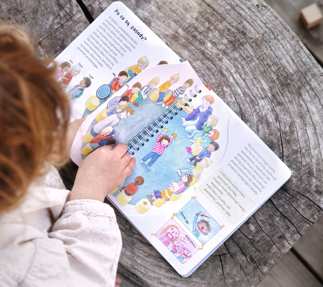 Jak się dzielić, współpracować i sobie pomagać - książka z okienkami