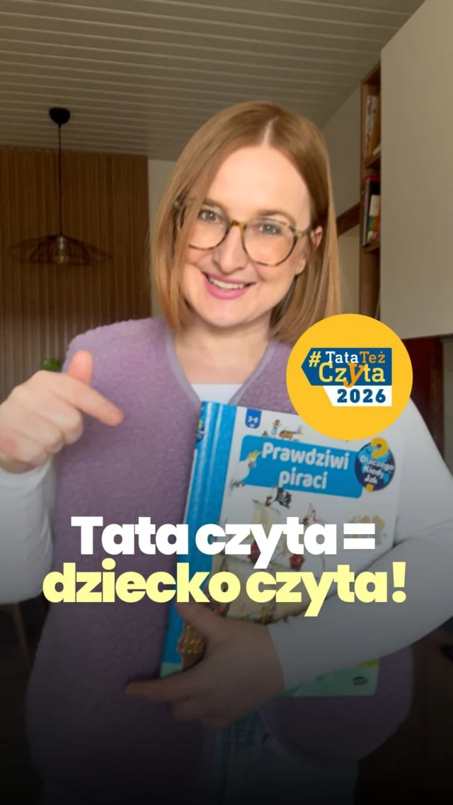 Tato, znasz już swoją supermoc? 🦸🗨️ Skomentuj 𝗧𝗔𝗧𝗔 i odbierz bezpłatne materiały od @fundacja_powszechnego_czytania✂️ Teraz zakupisz książki z okienkami w pakiecie do 15% taniej 🥳Już dziś rusza akcja #TataTezCzyta – inicjatywa, która pokazuje, jak ogromny wpływ na rozwój dziecka ma wspólne czytanie z tatą.Dlatego zapraszamy wszystkich tatów do wyruszenia w pełną przygód podróż – ze swoim dzieckiem i książką 🏴‍☠️ „Prawdziwi piraci”!
To idealny tytuł, by odkryć, że czytanie to nie tylko nauka, ale przede wszystkim świetna zabawa i budowanie niezapomnianych wspomnień.Poznaj też inne tytuły, które pokocha duet tata+dziecko:
🦕 „Odkrywamy dinozaury”, dla ciekawych świata przedszkolaków i nie tylko,
🚗 „Poznajemy samochody”, dla miłośników motoryzacji.
🌋 „Odkrywamy wulkany”, dla fanów dzikiej natury.🗨️ Skomentuj 𝗧𝗔𝗧𝗔, a wyślę Ci link do bezpłatnych materiałów od @fundacja_powszechnego_czytania#czytamzdzieckiem #rodzicielstwobliskosci #ksiazkidladzieci #pomysłnaprezent