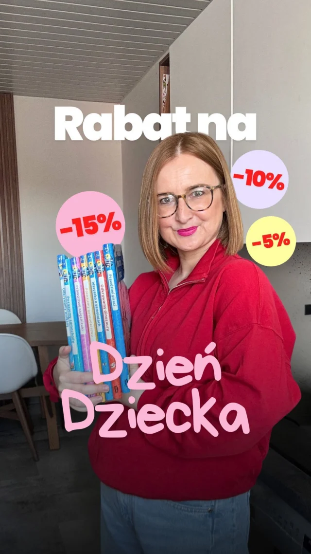 JUŻ JEST! 🎉 Rabat na Dzień Dziecka!🗨️ Skomentuj 𝗖𝗛𝗖𝗘̨, a wyślę Ci link do książek, z których zbudujesz pakiet z rabatem do -15%! ✂️Sama wybierz książki, które pokocha Twoje dziecko lub… zamów prezenty dla całej gromadki i oszczędzaj!✂️ 3 książki = -5%
✂️ 4 książki = -10% + darmowa dostawa
✂️ 5 książek = -15% + dostawa gratis1️⃣ Wybierz dowolną książkę z okienkami 3+.
2️⃣ W karcie produktu, pod przyciskiem "Dodaj do koszyka", znajdź opcję stworzenia pakietu.
3️⃣ Dodaj 3, 4 lub 5 tytułów do swojej listy i gotowe! 🎉🗨️ Skomentuj 𝗖𝗛𝗖𝗘̨, a wyślę Ci link do książek, z których zbudujesz swój pakiet! 🚀#prezentdladziecka #dziendziecka #czytamzdzieckiem #rodzicielstwobliskosci #pomysłnaprezent