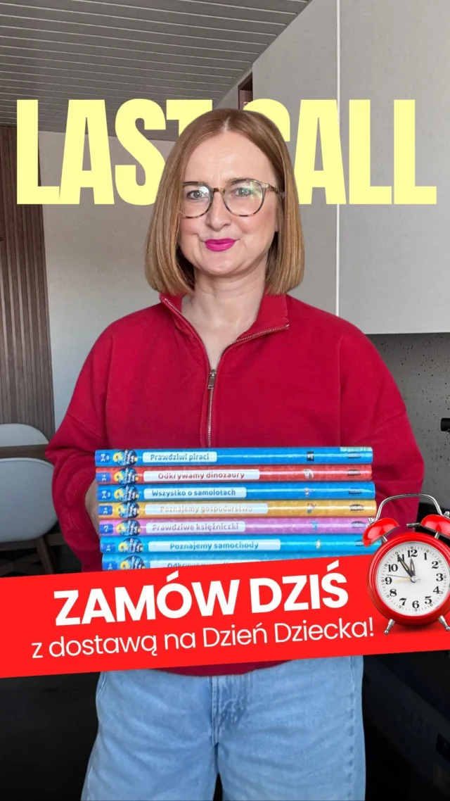 ⏰ OSTATNI DZIEŃ, żeby zamówić prezenty z gwarancją dostawy na Dzień Dziecka!🗨️ Skomentuj 𝗖𝗛𝗖𝗘̨, a wyślę Ci link do książek, z których zbudujesz pakiet z rabatem do -15%!✂️ 3 książki = -5%
✂️ 4 książki = -10% + darmowa dostawa
✂️ 5 książek = -15% + dostawa gratis1️⃣ Wybierz dowolną książkę z okienkami 3+.
2️⃣ W karcie produktu, pod przyciskiem "Dodaj do koszyka", znajdź opcję stworzenia pakietu.
3️⃣ Dodaj 3, 4 lub 5 tytułów do swojej listy i gotowe! 🎉Zapełnij biblioteczkę Twojego dziecka książkami z efektem WOW 🤩 Albo stwórz pakiet, który zadowoli więcej niż jedno dziecko 🎁🗨️ Skomentuj 𝗖𝗛𝗖𝗘̨, a wyślę Ci link! 🚀#rodzicielstwobliskosci #rodziceprzedszkolaka #czytamzdzieckiem #dzieckociekaweświata #prezentdladziecka