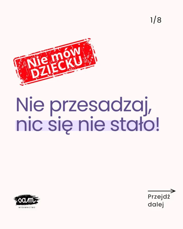 Uwaga! Takie podejście sprawi, że dziecko nie będzie dzieliło się z Tobą swoimi problemami i emocjami! 😫🗨️ Skomentuj 𝗖𝗛𝗖𝗘̨ i poznaj książki, z którymi nauczysz dziecko rozpoznawać i regulować emocje!
✂️ Teraz zamówisz książki z okienkami w pakiecie do 15% taniej!Ono przychodzi do Ciebie ze swoimi dziecięcymi sprawami. Dla Ciebie mogą być małe, ale dla niego – ogromne!Jeśli chcesz, żeby zawsze Ci ufało i było z Tobą szczere:
❌ nie bagatelizuj jego emocji i problemów,
❌ nie krytykuj go, kiedy Ci się zwierza,
❌ nie umniejszaj mu tylko dlatego, że jest dzieckiem i jego zmartwienia wydają Ci się mniejsze od Twoich.Zamiast tego:
✅ pozwól mu wyrażać emocje,
✅ rozmawiaj z nim o jego odczuciach i tym, co je powoduje,
✅ zawsze traktuj dziecko na serio, aby czuło, że jest ważne i akceptowane.W szczerej rozmowie o emocjach i problemach pomogą Wam książki z okienkami dla dzieci w wieku 3-8 lat:
💆🏼‍♀️ 𝗣𝗼𝘇𝗻𝗮𝗷𝗲𝗺𝘆 𝗲𝗺𝗼𝗰𝗷𝗲, o tym, jak je rozpoznawać, wyrażać i regulować,
💪 𝗠𝗶𝗲𝗷 𝗼𝗱𝘄𝗮𝗴𝗲̨, 𝘀𝗶ł𝗲̨ 𝗶 𝗽𝗲𝘄𝗻𝗼𝘀́𝗰́ 𝘀𝗶𝗲𝗯𝗶𝗲, która pomaga budować pewność siebie i stawiać granice,
👫 𝗝𝗮𝗸 𝘇̇𝘆𝗷𝗲𝗺𝘆 𝘄 𝘀𝗽𝗼ł𝗲𝗰𝘇𝗲𝗻́𝘀𝘁𝘄𝗶𝗲, która uczy funkcjonowania w grupie.Teraz zamówisz książki z okienkami w pakiecie do 15% taniej! ✂️
🗨️ Skomentuj 𝗖𝗛𝗖𝗘̨ i zobacz, jak wyglądają w środku!#ksiazkidladzieci #bookstagrampl #przedszkolak #rodzicielstwobliskości #edukacjadomowa
