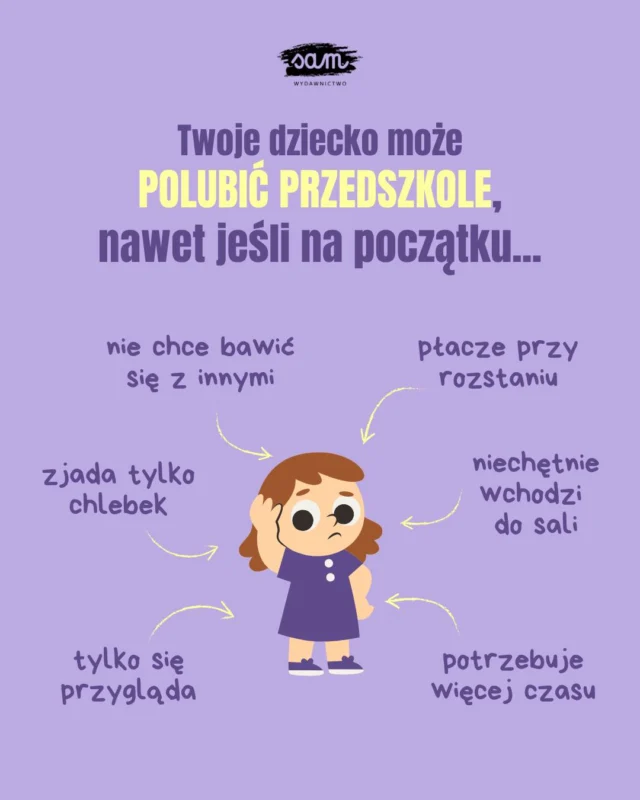 „Mój to wbiega do sali, nawet się nie ogląda" – słyszysz innego rodzica. A Wasza adaptacja przeciąga się już któryś tydzień 📅😩Czy robisz coś nie tak? Absolutnie nie!🗨️ Skomentuj 𝗖𝗛𝗖𝗘̨ i poznaj książki, które pomogą Wam przygotować się do adaptacji przedszkolnej i nowej codziennej rutyny.
✂️ Teraz zamówisz duże książki z okienkami w pakiecie do 15% taniej!Każdy przedszkolak jest inny – jeden potrzebuje długiej adaptacji, inny pierwszego dnia wpadnie i od razu zrobi porządek 😉Ale każdy z nich potrzebuje wsparcia 🙆‍♀️ Dlatego to ważne, by być przy dziecku i rozmawiać o nowej rzeczywistości – żeby jak najszybciej stała się „jego” 💜Pomogą Wam w tym książki z okienkami dla dzieci w wieku 2-5 lat:
👧 𝗪 𝗺𝗼𝗶𝗺 𝗽𝗿𝘇𝗲𝗱𝘀𝘇𝗸𝗼𝗹𝘂 (2-5 lat) o tym, jak wygląda dzień w placówce i jakich zasad dzieci muszą przestrzegać,
🤝 𝗝𝗮𝗸 𝘀𝗶𝗲̨ 𝗱𝘇𝗶𝗲𝗹𝗶𝗰́, 𝘄𝘀𝗽𝗼́ł𝗽𝗿𝗮𝗰𝗼𝘄𝗮𝗰́ 𝗶 𝘀𝗼𝗯𝗶𝗲 𝗽𝗼𝗺𝗮𝗴𝗮𝗰́ (2-5 lat), która pokazuje, jak funkcjonować w grupie rówieśniczej,
⌚ 𝗗𝘇𝗶𝘀𝗶𝗮𝗷, 𝗷𝘂𝘁𝗿𝗼, 𝘁𝗲𝗿𝗮𝘇, 𝘇𝗮𝗿𝗮𝘇 (2-5 lat), która przygotuje Was na nowe poranki oraz rytm dnia i tygodnia,
💪 𝗠𝗶𝗲𝗷 𝗼𝗱𝘄𝗮𝗴𝗲̨, 𝘀𝗶ł𝗲̨ 𝗶 𝗽𝗲𝘄𝗻𝗼𝘀́𝗰́ 𝘀𝗶𝗲𝗯𝗶𝗲 (3-8 lat), o tym, jak stawiać granice i budować poczucie własnej wartości.🗨️ Skomentuj 𝗖𝗛𝗖𝗘̨ i zobacz, jak wyglądają w środku!
✂️ Teraz zamówisz duże książki z okienkami w pakiecie do 15% taniej!#ksiazkidladzieci #przedszkolak #przedszkole #adaptacja #adaptacjaprzedszkolna