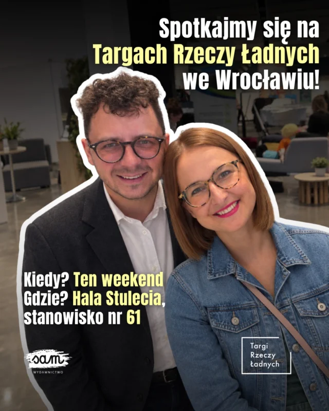 Z kim widzimy się we Wrocławiu na @targirzeczyladnych? 🫶Historia zatacza koło: byliśmy w Hali Stulecia na pierwszych Targach Książki w 2019 roku, a tym razem to ostatnie targi z udziałem Wydawnictwa SAM 😢📅 𝗞𝗶𝗲𝗱𝘆? Już w ten weekend – 3-4.10
📍 𝗚𝗱𝘇𝗶𝗲? Wrocław, Hala Stulecia, stanowisko nr 61Będzie można przybić piątkę, pogadać i kupić książki – także te, które nie są już dostępne w naszym sklepie!Nie możesz być z nami na żywo?
🗨️ Skomentuj 𝗦𝗔𝗟𝗘, a wyślę Ci link do wyprzedaży -20% NA WSZYSTKO‼️
Tylko do wyczerpania zapasów!#targirzeczyładnych #trł #wroclaw #wydawnictwosam #ksiazkidladzieci