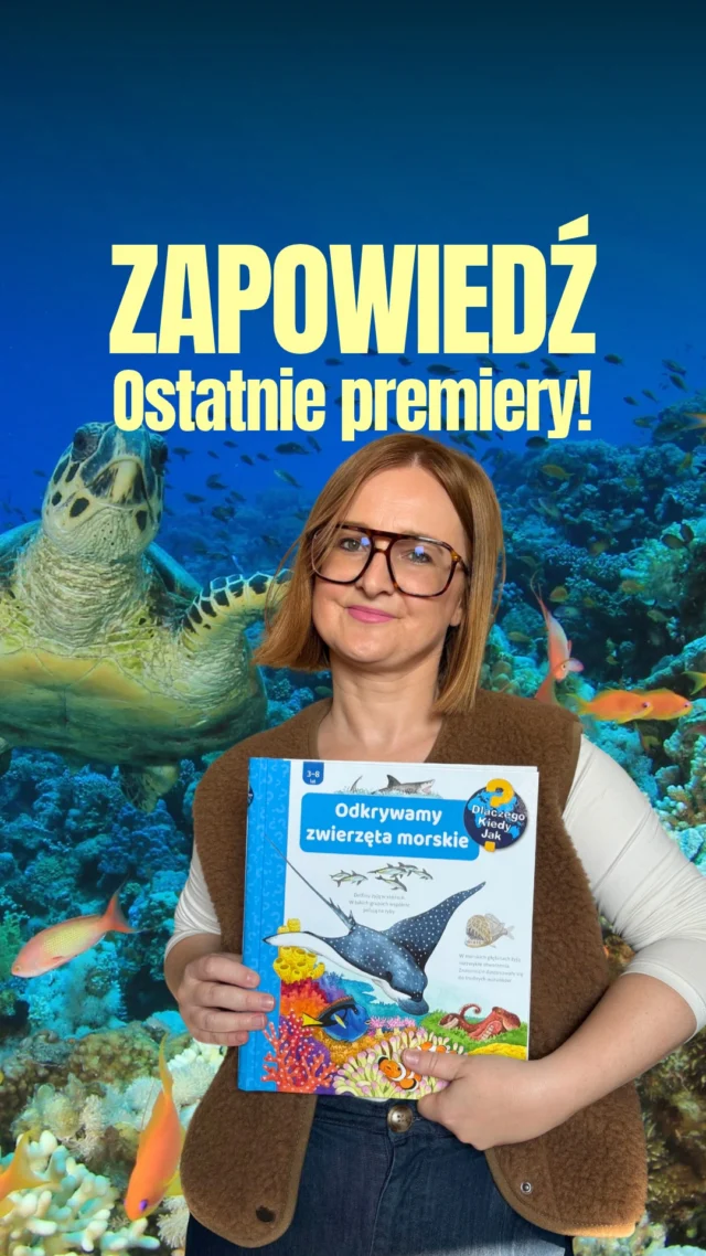 ‼️Wpisz w komentarzu OKIENKA, aby zapisać się na listę oczekujących‼️Twoje dziecko uwielbia kolorowe rybki i wielkie morskie stwory? Koniecznie sprawdź nową książkę z okienkami Dlaczego? Kiedy? Jak? i wspólnie odkryjcie zwierzęta morskie!‼️ 𝗨𝗪𝗔𝗚𝗔! To jedna z dwóch ostatnich premier przed likwidacją wydawnictwa, przygotowana już kilka miesięcy temu. 🥹
𝗧𝘆𝗹𝗸𝗼 𝗱𝗼 𝘄𝘆𝗰𝘇𝗲𝗿𝗽𝗮𝗻𝗶𝗮 𝘇𝗮𝗽𝗮𝘀𝗼́𝘄!Czego dowiecie się z tej przepięknej, kolorowej książki „Odkrywamy zwierzęta morskie”?🦈 Kto żyje na dnie morza?
🦈 Jak oddychają zwierzęta wodne?
🦈 Które zwierzę najdłużej wstrzymuje oddech?
🦈 Czy istnieją ryby, które nie potrafią pływać?
🦈 Dlaczego niektóre zwierzęta żyją w ławicach?
🦈 Czym różnią się od siebie mątwa, kałamarnica i ośmiornica?
🦈 Jak rodzą się ssaki morskie?
🦜 Czy w wodzie mieszkają papugi?
🦈 Gdzie można spotkać rafę koralową?
🦈 Czy potwory morskie istnieją naprawdę?Książka została skonsultowana z dr hab. Grzegorzem Zaleśnym z UP we Wrocławiu.Które ciekawe świata dziecko chce mieć ją w swojej biblioteczce?! 🙋➡️ Wpisz w komentarzu OKIENKA, a wyślę Ci link do zapisu na powiadomienie!⬅️‼️PRZEDSPRZEDAŻ‼️
KIEDY? Oficjalny start sprzedaży: 8.10.2026.
GDZIE? Tylko na wydawnictwosam.pl
CZY BĘDĄ ZNIŻKI? Tak! Jak zwykle -20%PATRONI MEDIALNI @bliskieczytanie @trzykropki_story
Książki z tej serii mają oznaczenie wiekowe 3–8 lat. Dlaczego? Treści angażują już najmłodsze przedszkolaki, a jednocześnie poruszają tematy, które doskonale uzupełniają program nauczania w klasach 0-3!Psst… TO NIE WSZYSTKO! Przygotowaliśmy dla Was jeszcze jeden tytuł! 🤩 Kto zgadnie jaki? SKOMENTUJ! ⤵️#przedszkolak #prezent #zwierzęta #ksiazkidladzieci #książkizokienkami