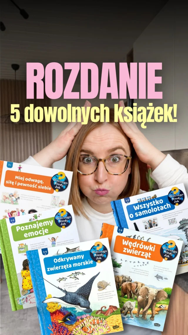 ‼️𝗥𝗼𝘇𝗱𝗮𝗻𝗶𝗲‼️
Wygraj 5 DOWOLNYCH książek – wybierz sposród nowości, bestsellerów lub… tytułów już niedostępnych w naszym sklepie! 📚➡️ Napisz w komentarzu hasło 𝗥𝗢𝗭𝗗𝗔𝗡𝗜𝗘 i odpowiedz na pytanie: 𝘇𝗮 𝗰𝗼 𝘂𝘄𝗶𝗲𝗹𝗯𝗶𝗮𝗰𝗶𝗲 𝗪𝘆𝗱𝗮𝘄𝗻𝗶𝗰𝘁𝘄𝗼 𝗦𝗔𝗠? 🫶‼️𝗨𝗪𝗔𝗚𝗔, 𝗟𝗜𝗞𝗪𝗜𝗗𝗔𝗖𝗝𝗔 𝗠𝗔𝗚𝗔𝗭𝗬𝗡𝗨! -𝟮𝟬% 𝗧𝗬𝗟𝗞𝗢 𝗗𝗢 𝗪𝗬𝗖𝗭𝗘𝗥𝗣𝗔𝗡𝗜𝗔 𝗭𝗔𝗣𝗔𝗦𝗢́𝗪! ✂️Aby wziąć udział w rozdaniu:1. Napisz w komentarzu pod postem 𝗥𝗢𝗭𝗗𝗔𝗡𝗜𝗘 i odpowiedz na pytanie: za co Ty i Twoje dzieci uwielbiacie Wydawnictwo SAM?2. Upewnij się, że jesteś aktywnym obserwatorem @wydawnictwosam_pl3. Będzie nam miło, jeśli udostępnisz ten post oraz zaprosisz do zabawy 3 osoby, które MUSZĄ o nas usłyszeć!4. Nagrody: zestaw 5 DOWOLNYCH książek wygrywa jedna osoba wybrana przez nas – Anitę i Roberta z Wydawnictwa SAM.5. Rozdanie trwa od dziś do 16.10 do końca dnia. Wyniki ogłosimy 19.10 w stories i komentarzu pod postem.6. Wysyłka nagród będzie realizowana tylko na terenie Polski.7. Instagram nie jest sponsorem rozdania.8. Link do pełnego regulaminu rozdania wyślemy Ci w wiadomości prywatnej, kiedy napiszesz w komentarzu 𝗥𝗢𝗭𝗗𝗔𝗡𝗜𝗘.Miłej zabawy! 🥳🥳🥳#rozdanie #ksiazkidladzieci #wydawnictwosam #przedszkolak #rodzicielstwo