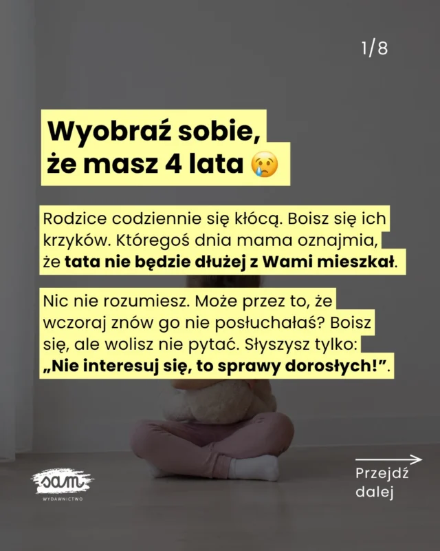 Twoje dziecko wie, że jest kochane - nawet wtedy, kiedy się kłócicie lub… zdecydujecie (na jakiś czas) rozstać? 😔‼️𝗨𝗪𝗔𝗚𝗔, 𝗟𝗜𝗞𝗪𝗜𝗗𝗔𝗖𝗝𝗔 𝗠𝗔𝗚𝗔𝗭𝗬𝗡𝗨! -𝟮𝟬% 𝗧𝗬𝗟𝗞𝗢 𝗗𝗢 𝗪𝗬𝗖𝗭𝗘𝗥𝗣𝗔𝗡𝗜𝗔 𝗭𝗔𝗣𝗔𝗦𝗢́𝗪! ✂️ Wpisz 𝗦𝗔𝗟𝗘, a wyślę Ci link 📥𝗦𝗣𝗢𝗥𝗢 𝗧𝗬𝗧𝗨Ł𝗢́𝗪 𝗝𝗨𝗭̇ 𝗭𝗡𝗜𝗞𝗡𝗘̨Ł𝗢 😱 ❤️‍🩹Twoje dziecko widzi:
▪️ kiedy rodzice się kłócą,
▪️ kiedy jedno z nich jest smutne lub złe,
▪️ że atmosfera w domu jest napięta.I nie wie, dlaczego tak jest. Zastanawia się, czy to jego wina – bo nie posprzątało zabawek albo znów zawiodło 😢A emocje i zachowanie rodziców oddziałuje na dziecko, niczym WI-FI!Chcesz zapewnić mu spokój i równowagę (teraz i w dorosłym życiu)?
💜 Tłumacz mu także to, co trudne – dopasuj tylko komunikat do jego wieku i poziomu rozumienia świata.
💜 Nie rozwiązujcie swoich spraw przy dziecku – daj dziecku szansę mieć i mamę, i tatę, nawet jeśli Wy między sobą się nie dogadujecie.
💜 Pokazuj dziecku, że rodzina to nie 2+1 czy 2+2, ale miłość, szacunek i bezpieczeństwo. Jest wiele modeli rodzin – i wszystkie są ok. Pod jednym warunkiem: Dziecko jest bezpieczne i zaopiekowane!Dzięki temu będzie tolerancyjne i otwarte na innych – niezależnie, z kim mieszkają i kto ich wychowuje 🫶Poznaj książki dla dzieci 3-8 lat, które pomogą wyrosnąć dziecku na świadomego dorosłego!
🏠 „Poznajemy rodziny” o relacjach rodzinnych (także tych skomplikowanych!)
🧑‍🧑‍🧒‍🧒 „To właśnie rodzina”, która pokazuje, że rodziny mogą wyglądać różnie i żadna z nich nie jest gorsza.🗨️ Skomentuj 𝗦𝗔𝗟𝗘, a wyślę Ci link do wyprzedaży -20% NA WSZYSTKO‼️
Tylko do wyczerpania zapasów!#ksiazkidladzieci #przedszkolak #przedszkole #bookstagrampl #rodzicielstwobliskosci